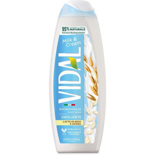 Vidal Bagnodoccia Emolliente  Milk & Cream  Latte Di Riso E Avena 500ml