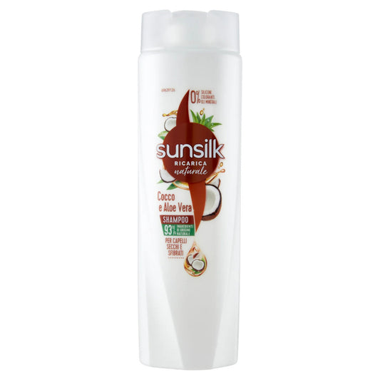 Sunsilk Shampoo 250ml - Cocco E Aloe Vera - Per Capelli Secchi E Sfibrati