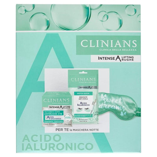 clinians intense a lifting rughe – crema viso 50ml + patch occhi + mascara notte