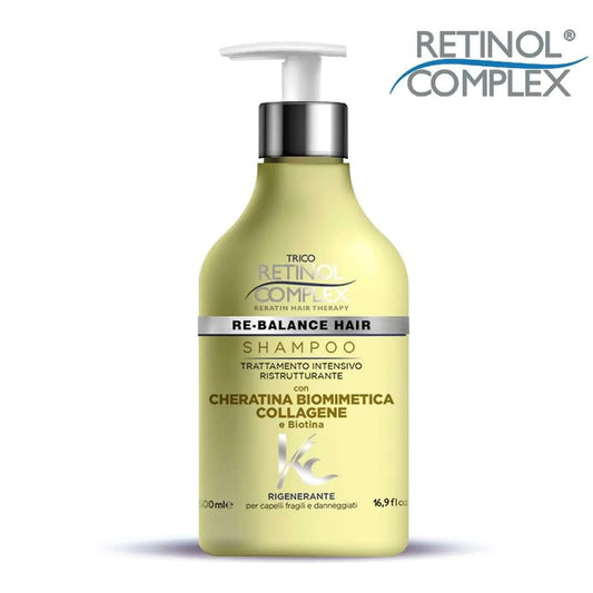 Retinol Complex - Shampoo con cheratina biomimetica ristrutturante 500 ml